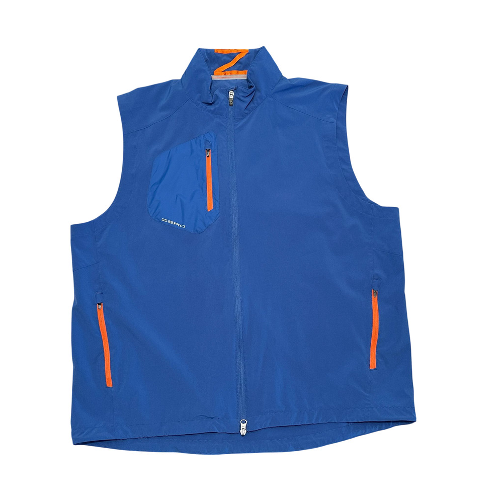 Zero Restriction Z700 Vest Mens XXL Blue Orange Zip Lightweight Golf Sport Layer